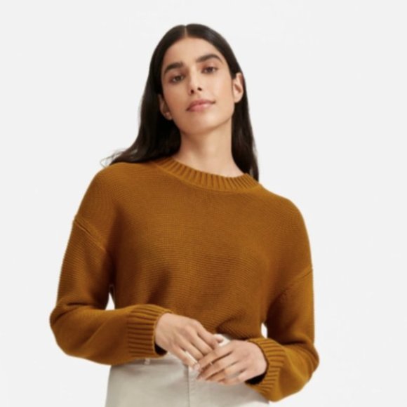 Everlane Sweaters - Everlane Link Stitch Knit Mustard Sweater Size S
